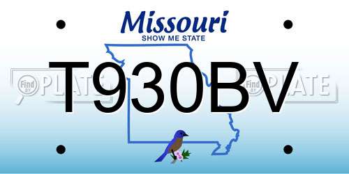 T930BV Missouri License Plate