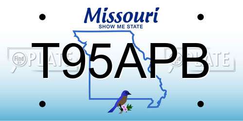 T95APB Missouri License Plate