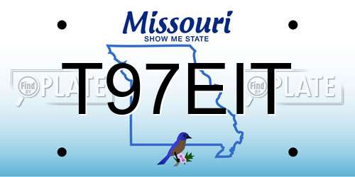 T97EIT Missouri License Plate