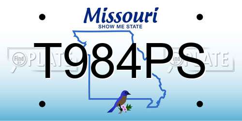 T984PS Missouri License Plate