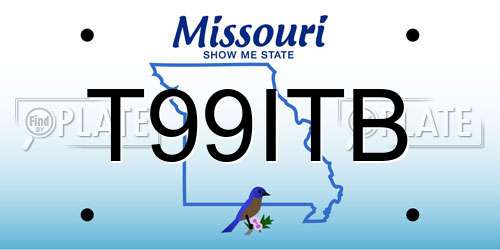 T99ITB Missouri License Plate