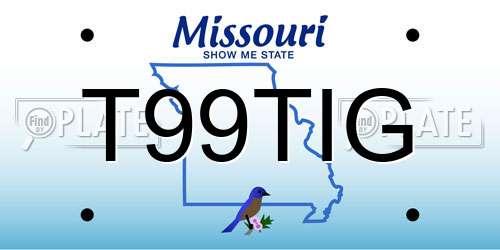 T99TIG Missouri License Plate