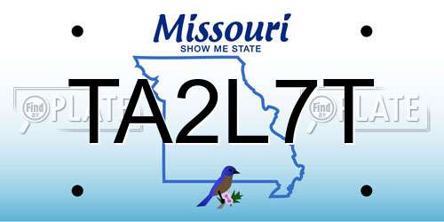 TA2L7T Missouri License Plate