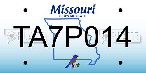 TA7P014 Missouri License Plate