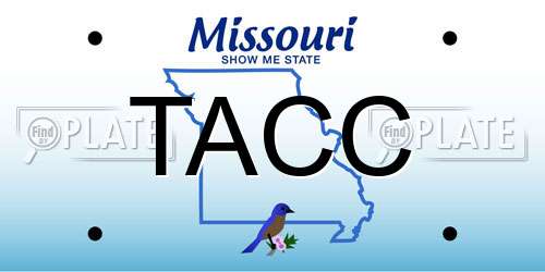 TACC Missouri License Plate