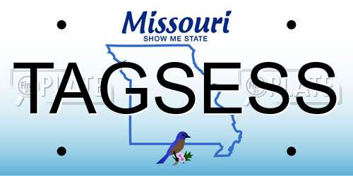 TAGSESS Missouri License Plate