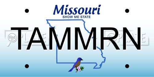 TAMMRN Missouri License Plate