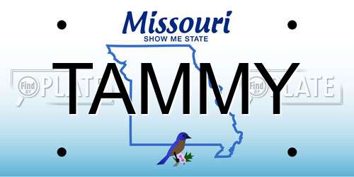 TAMMY Missouri License Plate