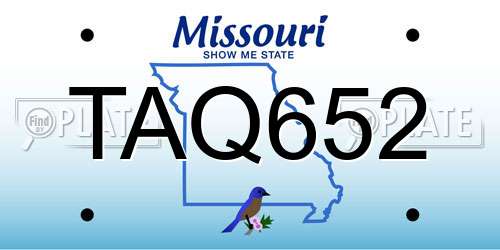 TAQ652 Missouri License Plate