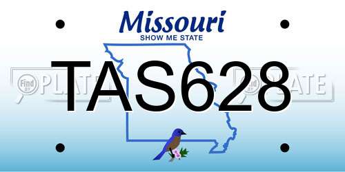 TAS628 Missouri License Plate