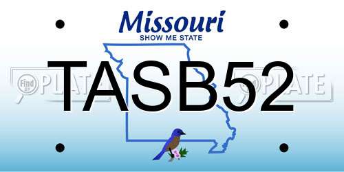 TASB52 Missouri License Plate