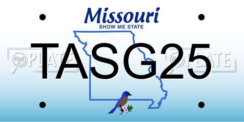 TASG25 Missouri License Plate