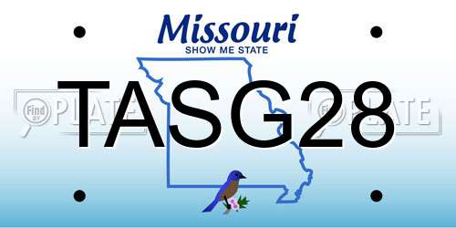 TASG28 Missouri License Plate