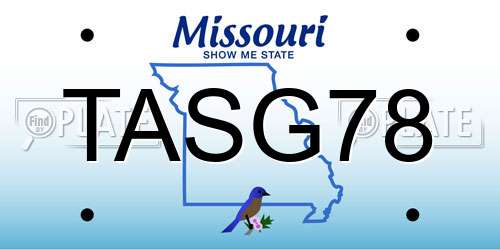 TASG78 Missouri License Plate