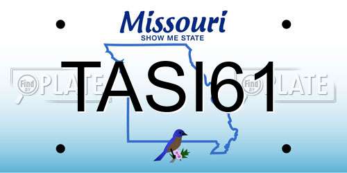 TASI61 Missouri License Plate