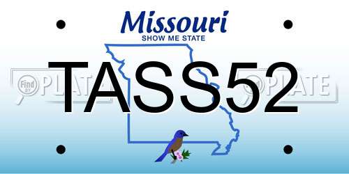 TASS52 Missouri License Plate