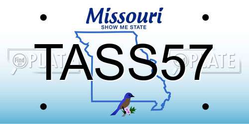 TASS57 Missouri License Plate