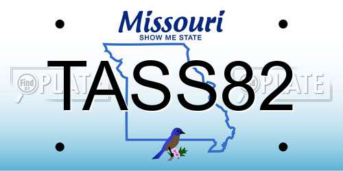 TASS82 Missouri License Plate