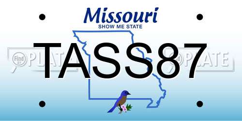 TASS87 Missouri License Plate