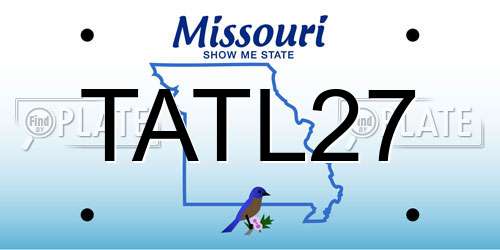 TATL27 Missouri License Plate