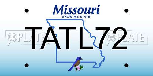 TATL72 Missouri License Plate