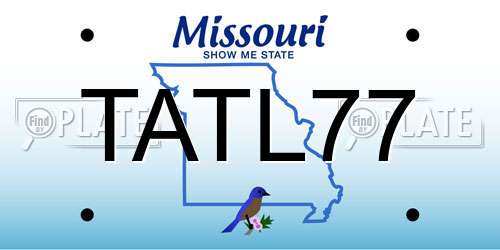 TATL77 Missouri License Plate