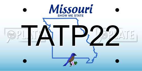 TATP22 Missouri License Plate