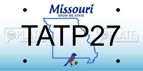 TATP27 Missouri License Plate