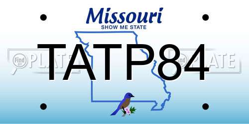 TATP84 Missouri License Plate