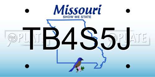 TB4S5J Missouri License Plate