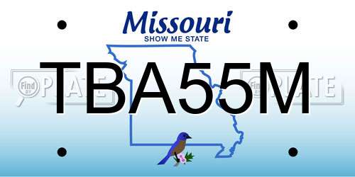 TBA55M Missouri License Plate