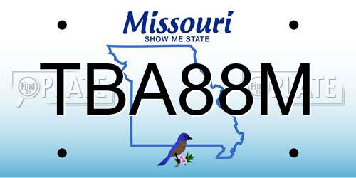 TBA88M Missouri License Plate