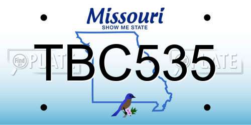 TBC535 Missouri License Plate