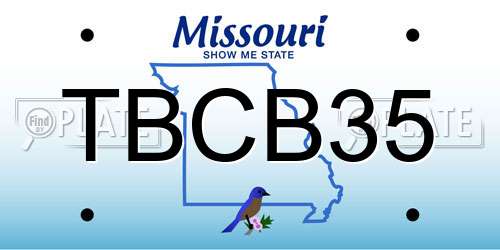 TBCB35 Missouri License Plate