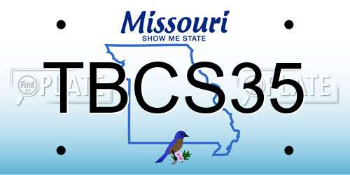 TBCS35 Missouri License Plate