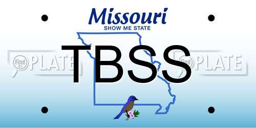 TBSS Missouri License Plate