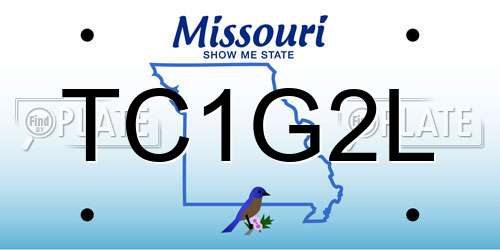 TC1G2L Missouri License Plate