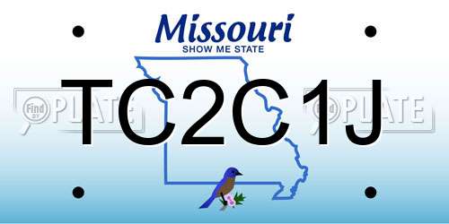 TC2C1J Missouri License Plate