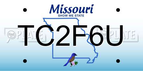 TC2F6U Missouri License Plate