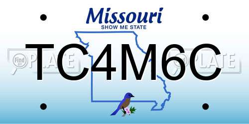 TC4M6C Missouri License Plate