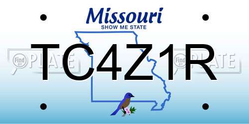 TC4Z1R Missouri License Plate
