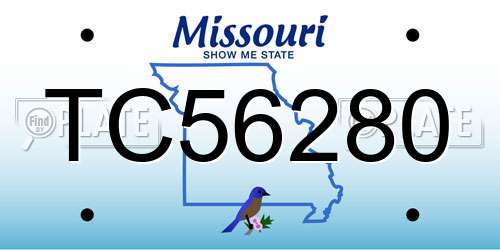 TC56280 Missouri License Plate