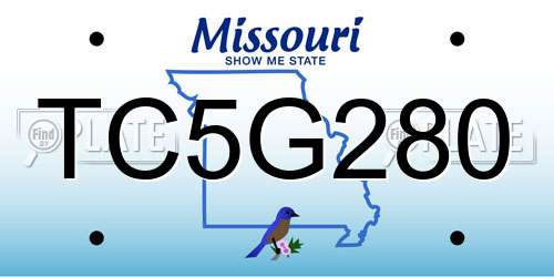 TC5G280 Missouri License Plate