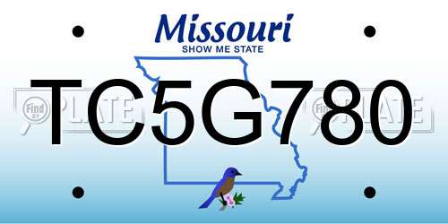 TC5G780 Missouri License Plate