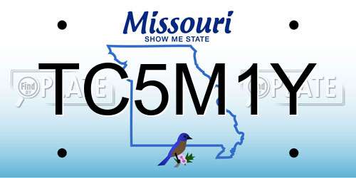 TC5M1Y Missouri License Plate