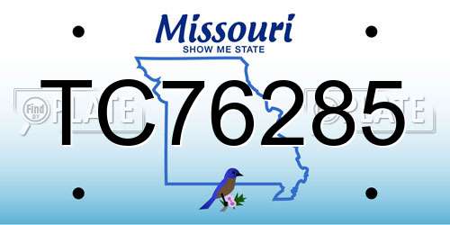 TC76285 Missouri License Plate