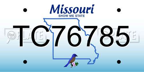 TC76785 Missouri License Plate