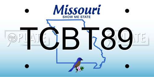 TCBT89 Missouri License Plate