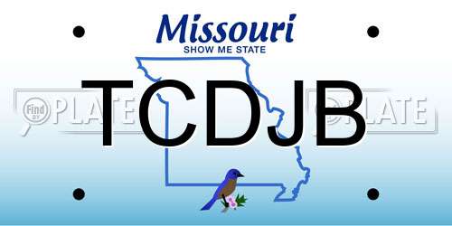 TCDJB Missouri License Plate