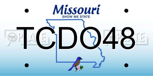 TCDO48 Missouri License Plate